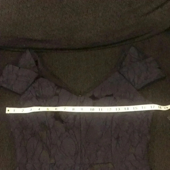 Maggy London Retro Styling Formal Midnight Blue Cold Shoulder Midi Dress- 8P - Picture 15 of 15